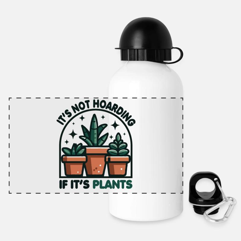 It s Not Hoarding If It s Plants Vegetables Flower - Panoramic Thermal Bottle with Lid 500 ml - white