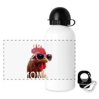 Poulet Maman Poulet Maman Femme du fermier Poules Fête des mères - Gourde panoramique avec couvercle 500 ml - blanc - Devant