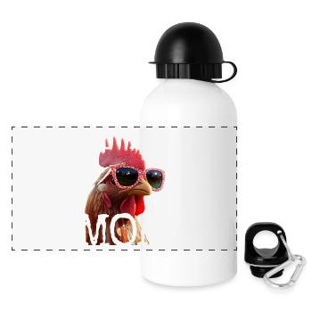Poulet Maman Poulet Maman Femme du fermier Poules Fête des mères - Gourde panoramique avec couvercle 500 ml - blanc - Devant