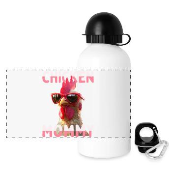 Poulet Maman Poulet Maman Femme du fermier Poules Fête des mères - Gourde panoramique avec couvercle 500 ml - blanc - Devant