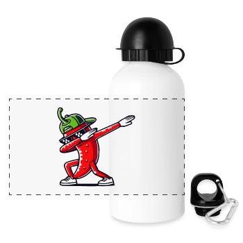 Cool Dabbing Hot Chili Pepper - Panoramic Thermal Bottle with Lid 500 ml - white - Front