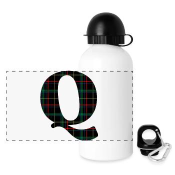 Monogram q tartan scottish - Panoramic Thermal Bottle with Lid 500 ml - white - Front