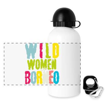 wild woman of borneo malayan asia island - Panoramic Thermal Bottle with Lid 500 ml - white - Front
