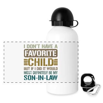 Mon enfant préféré - très certainement mon gendre - Gourde panoramique avec couvercle 500 ml - blanc - Devant