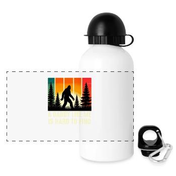 Daddy Is Hard To Find, Father's Day Bigfoot Sasqua - Panorama Trinkflasche mit Deckel 500 ml - Weiß - Vorne