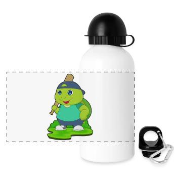 Batte de baseball Turtle - Gourde panoramique avec couvercle 500 ml - blanc - Devant