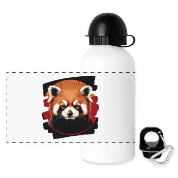 Petit panda - Gourde panoramique avec couvercle 500 ml - blanc - Devant