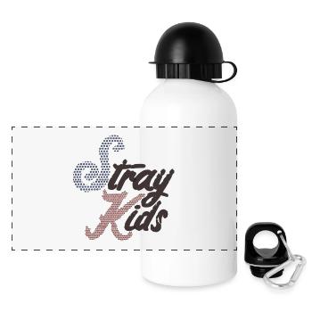 Stray Kids - Panorama Trinkflasche mit Deckel 500 ml - Weiß - Vorne