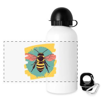 Abeille - Gourde panoramique avec couvercle 500 ml - blanc - Devant