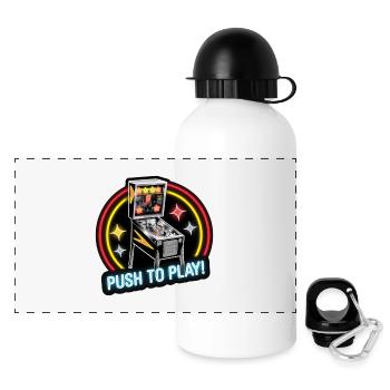 PINBALL, PUSH TO PLAY - Panoramic Thermal Bottle with Lid 500 ml - white - Front
