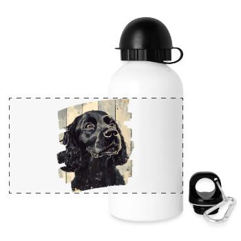 Cocker Spaniel - Gourde panoramique avec couvercle 500 ml - blanc - Devant