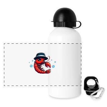 Shrimp Pimp Seafood Shrimp Lover - Panorama Trinkflasche mit Deckel 500 ml - Weiß - Vorne