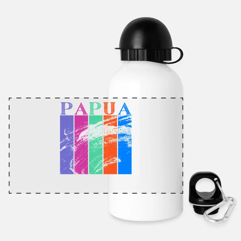 Papua Indonesia - Panoramic Thermal Bottle with Lid 500 ml - white