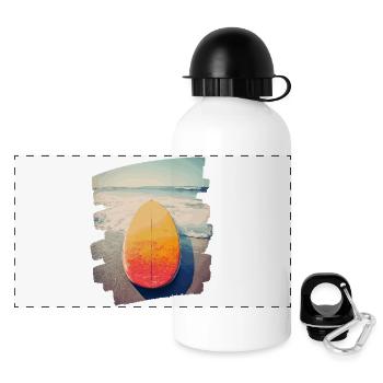 Planche de surf - Gourde panoramique avec couvercle 500 ml - blanc - Devant