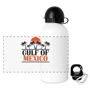 Gulf Of Mexico Oceanic Basin Tourist Spot Travel - Panoramic Thermal Bottle with Lid 500 ml - white - Front