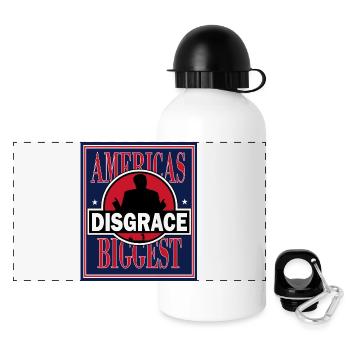 Americas Biggest Disgrace - Panorama Trinkflasche mit Deckel 500 ml - Weiß - Vorne