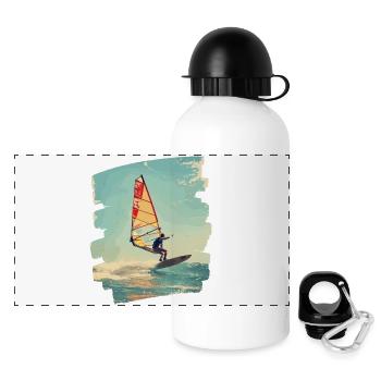 Véliplanchistes Planche à voile Surf Sports nautiques - Gourde panoramique avec couvercle 500 ml - blanc - Devant