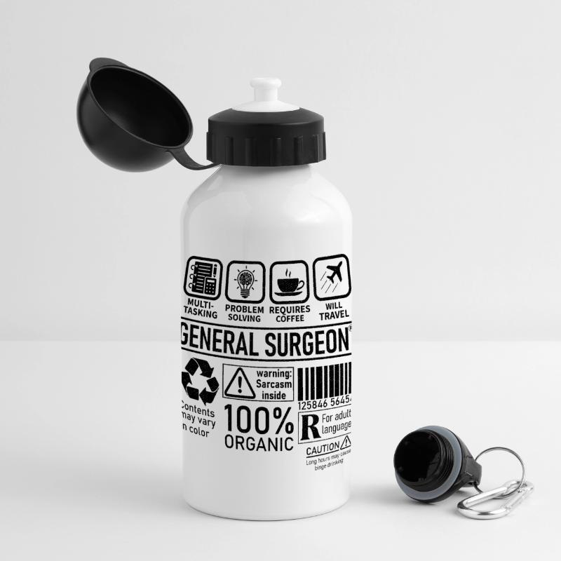 General Surgeon multi tasking problem solving Panorama Trinkflasche mit Deckel 500 ml
