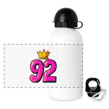 92 Number Krone - Panoramic Thermal Bottle with Lid 500 ml - white - Front