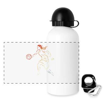 Basketteuse - Gourde panoramique avec couvercle 500 ml - blanc - Devant