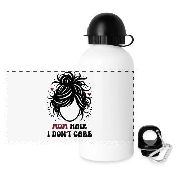 Cheveux de maman Je m’en fiche Maman Maman Cadeau - Gourde panoramique avec couvercle 500 ml - blanc - Devant