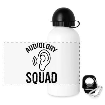 Escouade d’audiologie - Gourde panoramique avec couvercle 500 ml - blanc - Devant