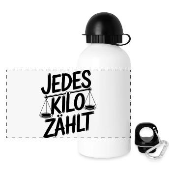 Every kilo counts - Panoramic Thermal Bottle with Lid 500 ml - white - Front