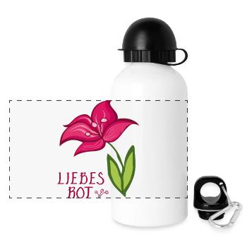 Lily Love - Panoramic Thermal Bottle with Lid 500 ml - white - Front