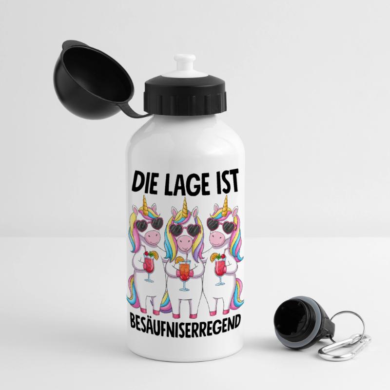 Die Lage Ist Besäufniserregend Panorama Trinkflasche mit Deckel 500 ml