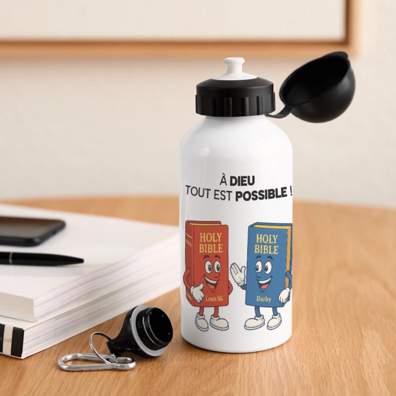 Bible T-Shirt Gourde panoramique avec couvercle 500 ml