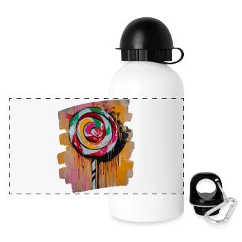 Lollipop lollipop candy candy - Panoramic Thermal Bottle with Lid 500 ml - white - Front