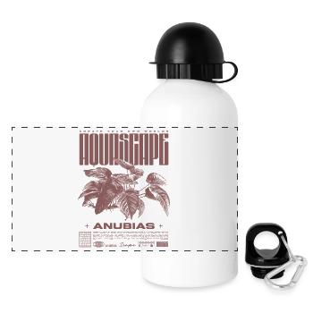 Aquascaping Anubias Aquatic Plant Fischhalter - Panorama Trinkflasche mit Deckel 500 ml - Weiß - Vorne