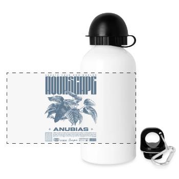 Aquascaping Anubias Aquatic Plant Fischhalter - Panorama Trinkflasche mit Deckel 500 ml - Weiß - Vorne