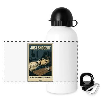 Simply snoring – nap of the century - Panoramic Thermal Bottle with Lid 500 ml - white - Front