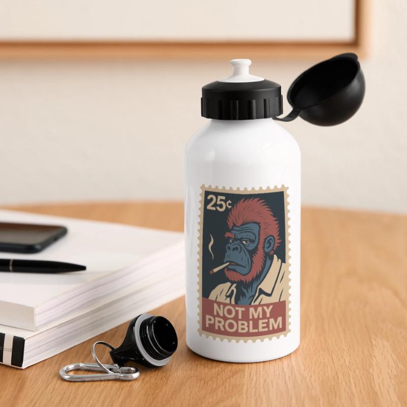 Not my problem: monkey with attitude Panoramic Thermal Bottle with Lid 500 ml