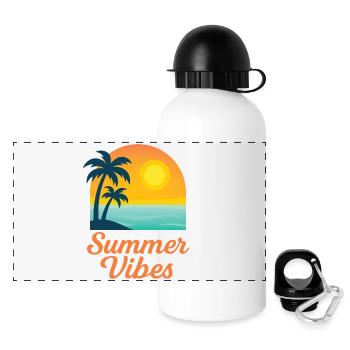 Summer Vibes - Panoramic Thermal Bottle with Lid 500 ml - white - Front
