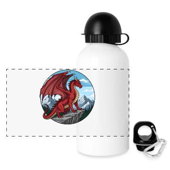 Red Cliff Dragon - Panoramic Thermal Bottle with Lid 500 ml - white - Front