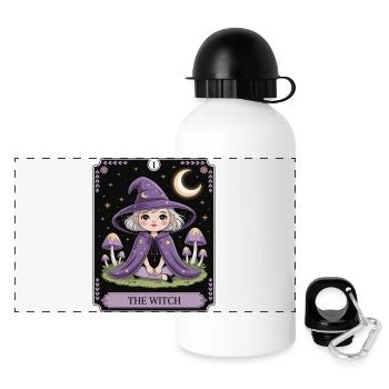 Carte de Tarot Petite Sorcière - Gourde panoramique avec couvercle 500 ml - blanc - Devant