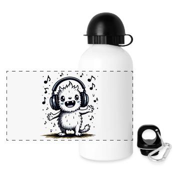 Mignon monstre monstre disant citation - Gourde panoramique avec couvercle 500 ml - blanc - Devant