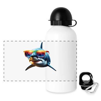 requin requin tigre requin plongeur requins mignons grand requin blanc - Gourde panoramique avec couvercle 500 ml - blanc - Devant