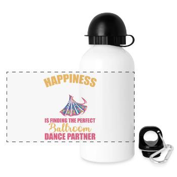 Ballroom Gift for Men Women - Panoramic Thermal Bottle with Lid 500 ml - white - Front