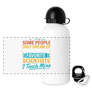 Science Lover Saying - Panoramic Thermal Bottle with Lid 500 ml - white - Front