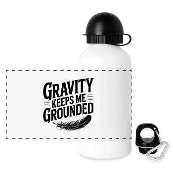 Gravity Keeps Me Grounded - Panoramic Thermal Bottle with Lid 500 ml - white - Front