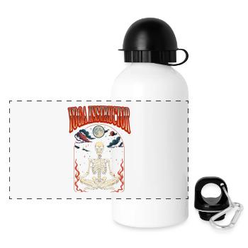 Yoga Teacher Halloween Tarot - Panoramic Thermal Bottle with Lid 500 ml - white - Front