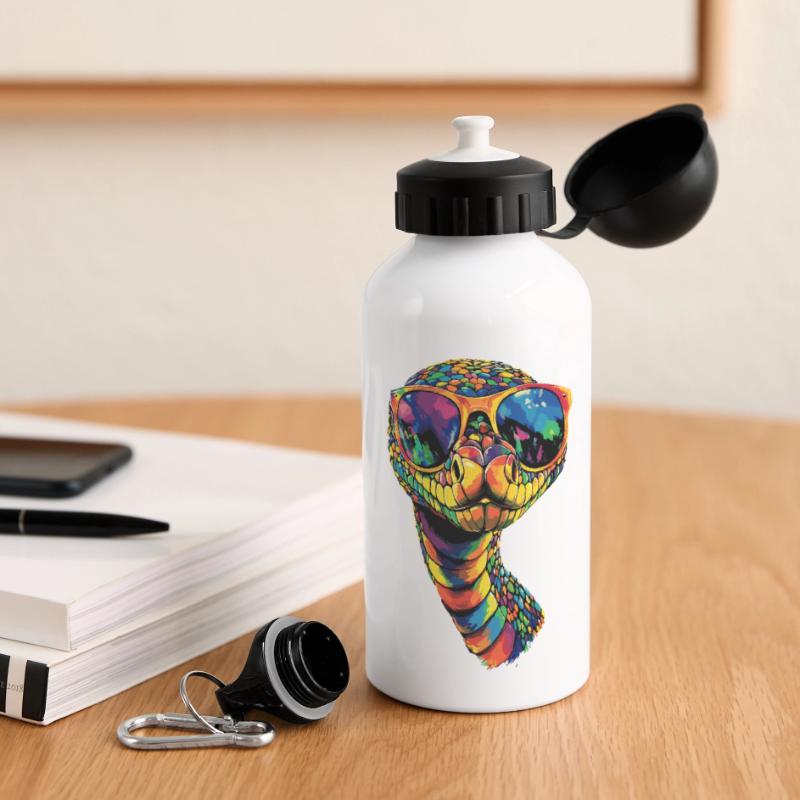 snake, python, cobra, rattlesnake, snakes Panoramic Thermal Bottle with Lid 500 ml