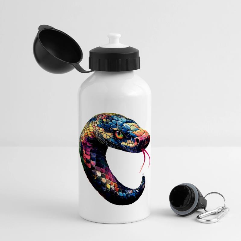 serpent, python, cobra, serpent à sonnettes, serpents Gourde panoramique avec couvercle 500 ml