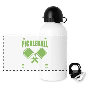 Tournoi de Pickleball Saison Paddleball - Gourde panoramique avec couvercle 500 ml - blanc - Devant