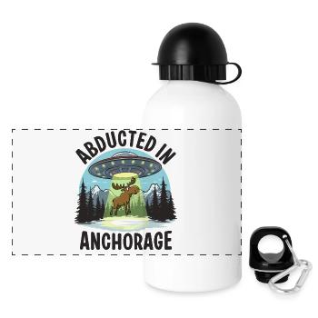 Abducted in Anchorage - Panoramic Thermal Bottle with Lid 500 ml - white - Front