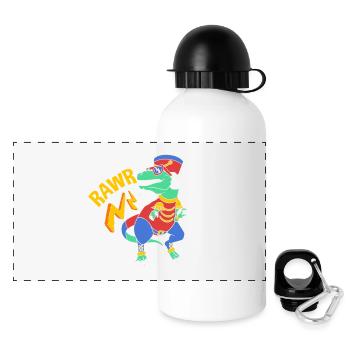 Nussknacker Weihnachten - Panorama Trinkflasche mit Deckel 500 ml - Weiß - Vorne