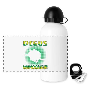 Leben ohne Degu Gewöhnlicher Degu - Panorama Trinkflasche mit Deckel 500 ml - Weiß - Vorne